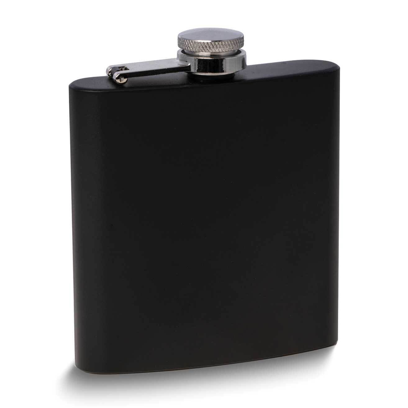 Stainless Steel Matte Black Finish 6oz Captive Cap Flask GM24154, MPN: GM24154, 797140527268