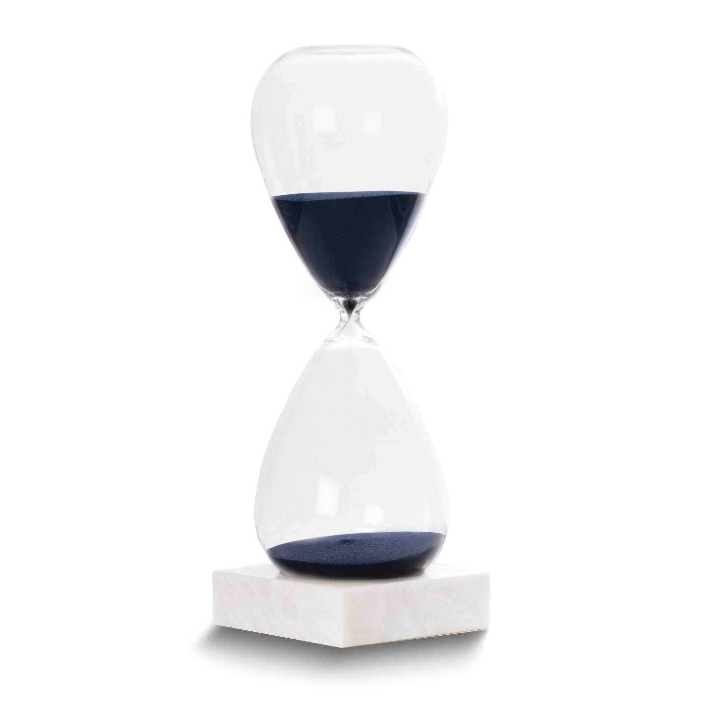 Navy Sand Hand-blown Glass with Marble Base 90-Minute Hourglass GM24148NB, MPN: GM24148NB, 79714023…