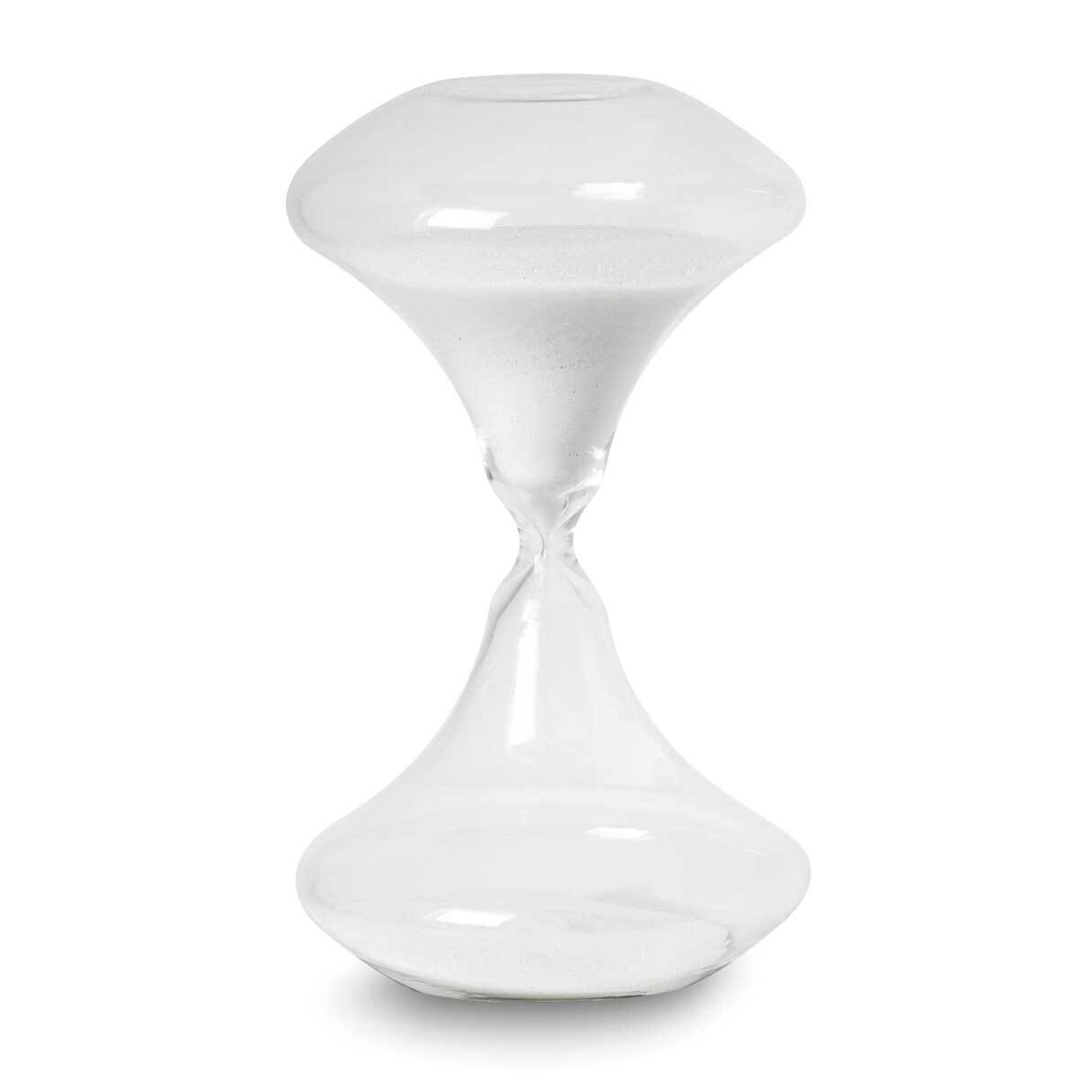White Sand and Hand-blown Glass 45 Minute Sand Timer GM24152WT