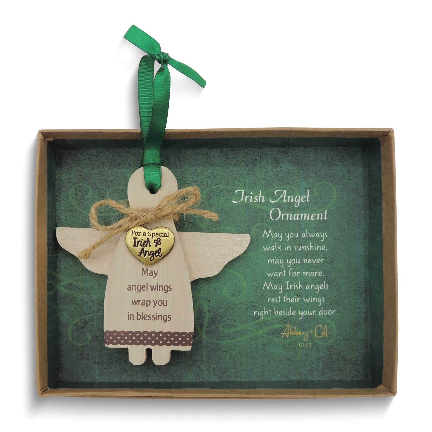 Irish Angel Brass-tone and Twine Ornament Gift Boxed GM24267, MPN: GM24267, 785525304276