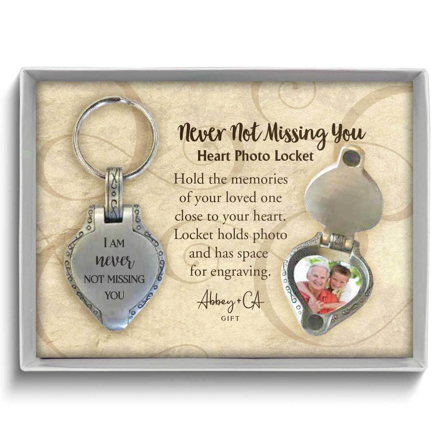 Never Not Missing You Heart 1inch Photo Locket Key Ring GM24282, MPN: GM24282, 785525304306