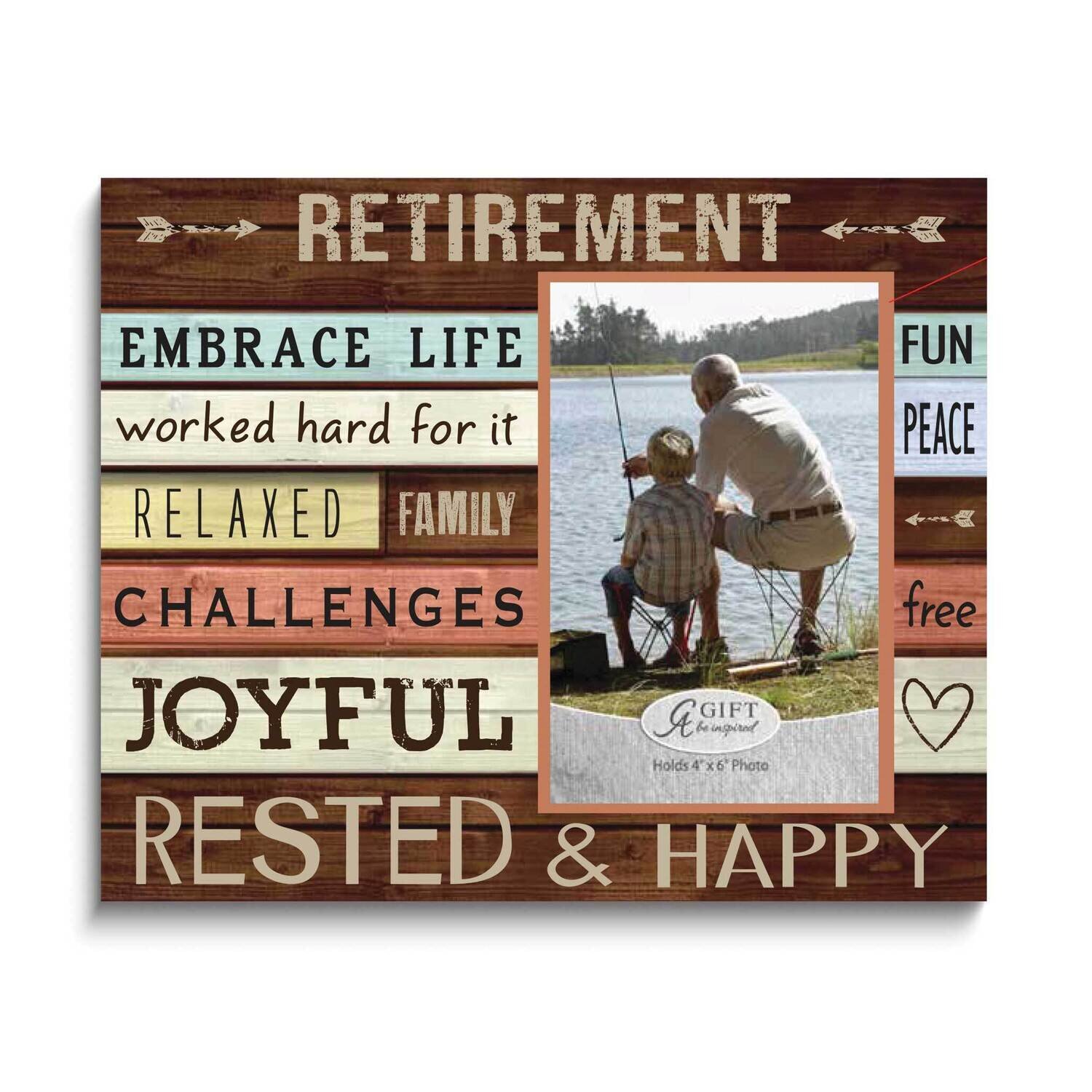 Retirement Rustic 4 x 6 Inch Photo Picture Frame GM24297