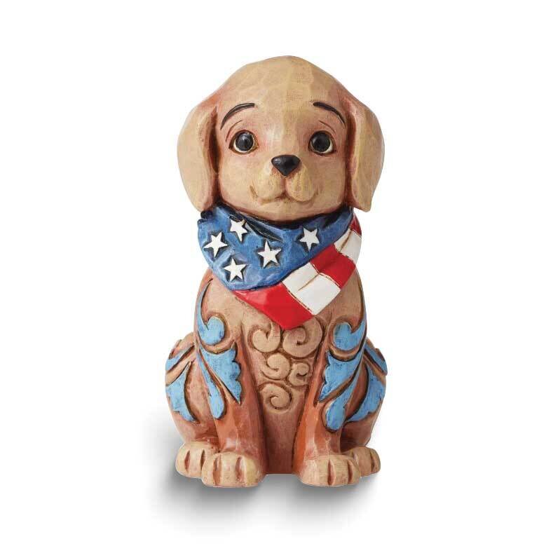 Jim Shore Heartwood Creek Mini Patriotic Puppy Figurine GM24582, MPN: GM24582, 28399234363