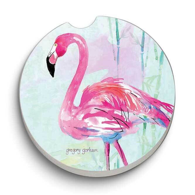 Pink Flamingo Flair Car Coaster GM24351