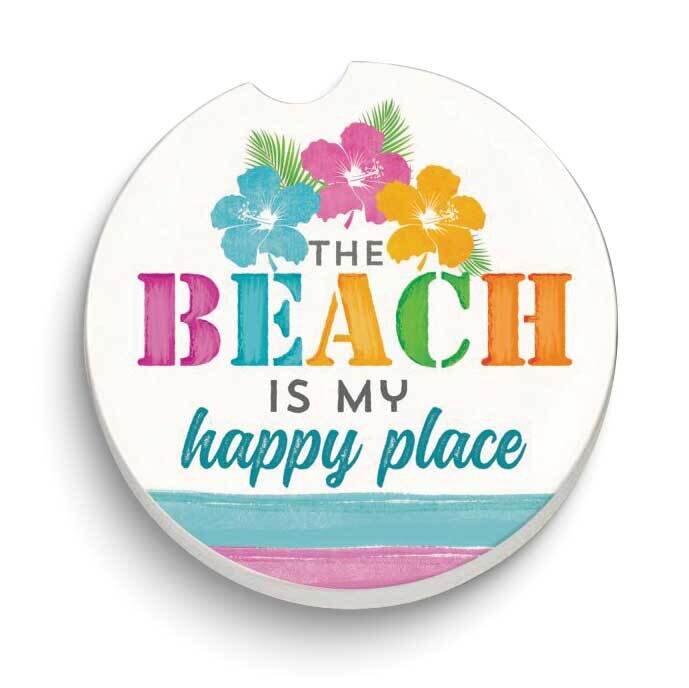 The Beach Is My Happy Place Car Coaster GM24368