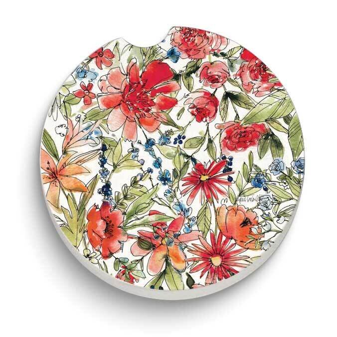 Americana Mood Floral Car Coaster GM24363, MPN: GM24363, 608814050800