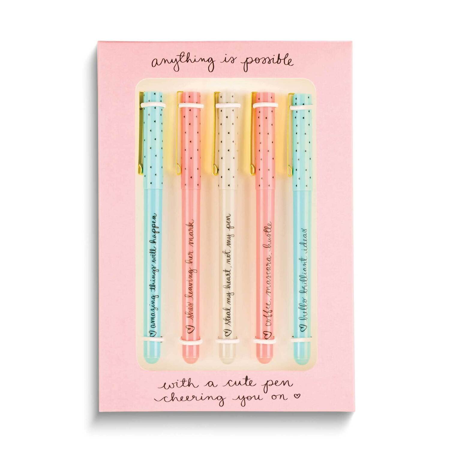 Anything Is Possible Set of 5 Gift Boxed Inspirational Pens GM24463