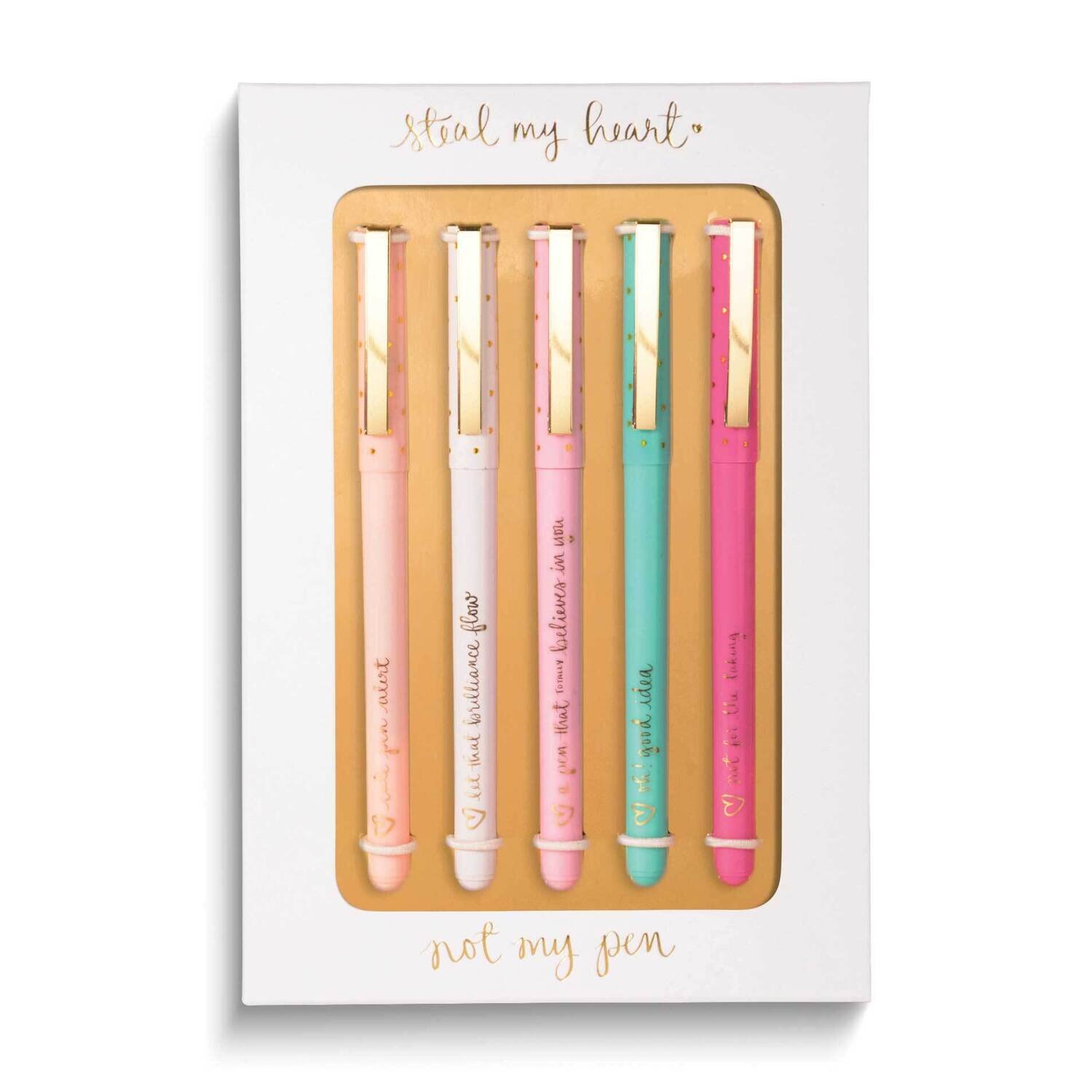 Steal My Heart Set of 5 Gift Boxed Inspirational Pens GM24464