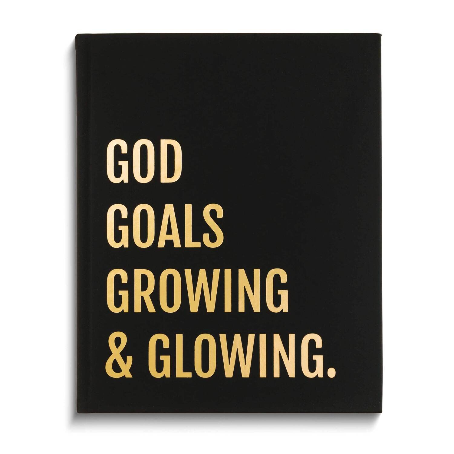 Black and Gold Foil GOD GOALS 8x10in 256-Page Desk Journal GM24484