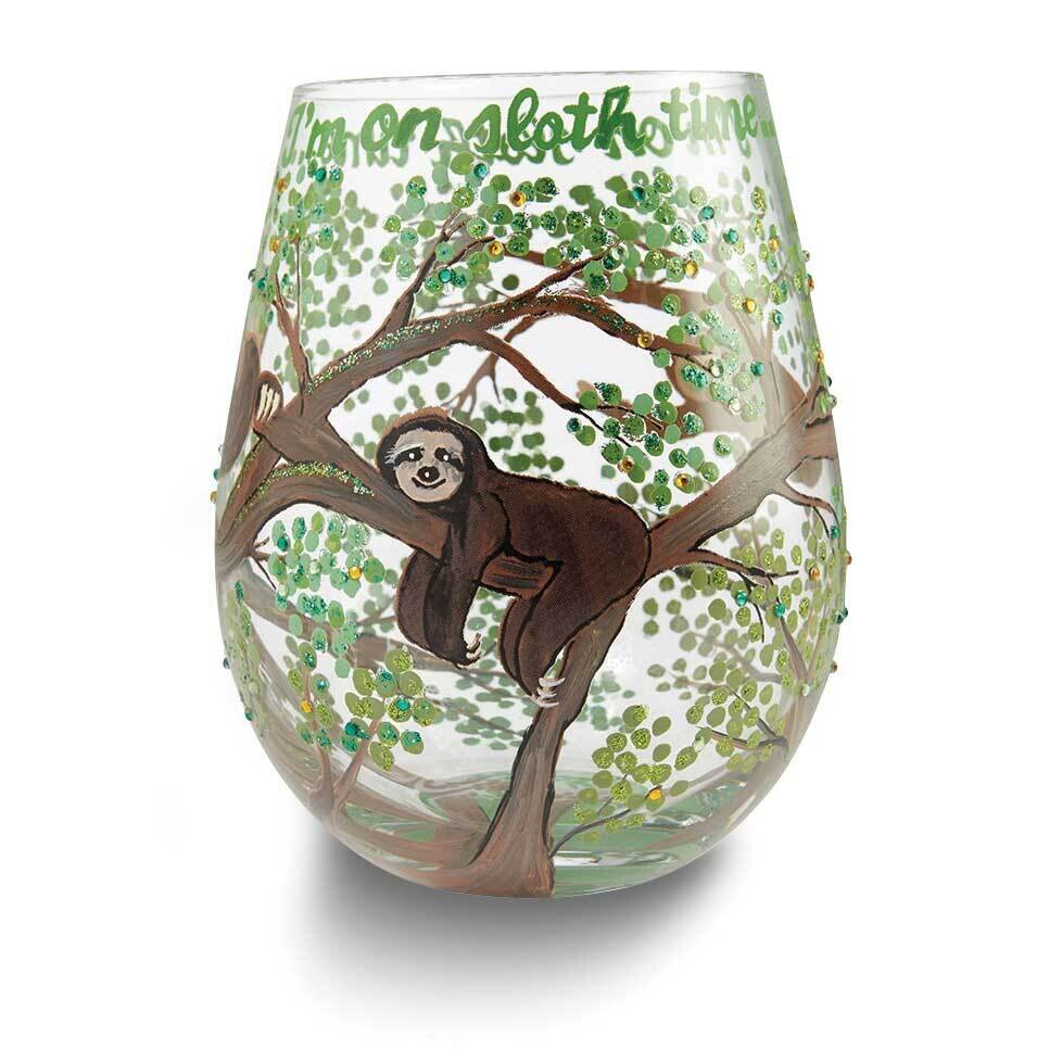 Lolita Stemless Sloth Wine Glass GM24579