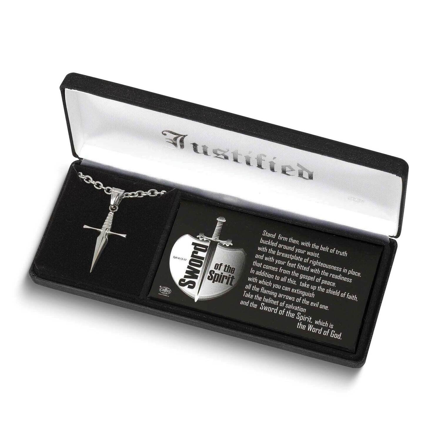 Stainless Steel Sword of the Spirit Necklace GM24494, MPN: GM24494, 603799394499