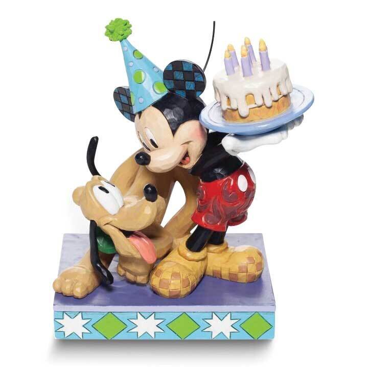 Disney Traditions by Jim Shore Pluto Birthday and Mickey Figurine GM24599