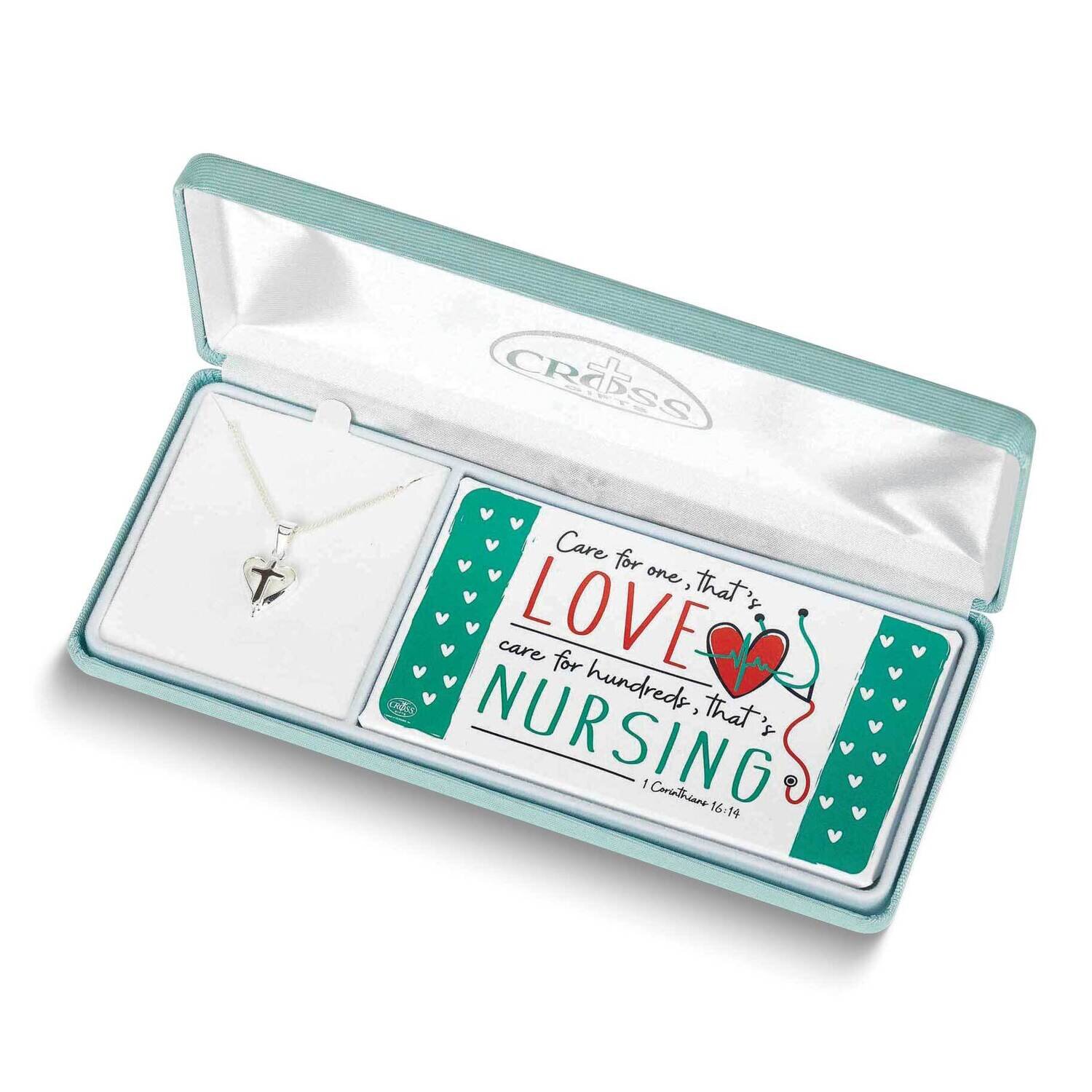 Silver-plated Nursing Heart Cross Gift Boxed Necklace GM24498, MPN: GM24498, 603799249669