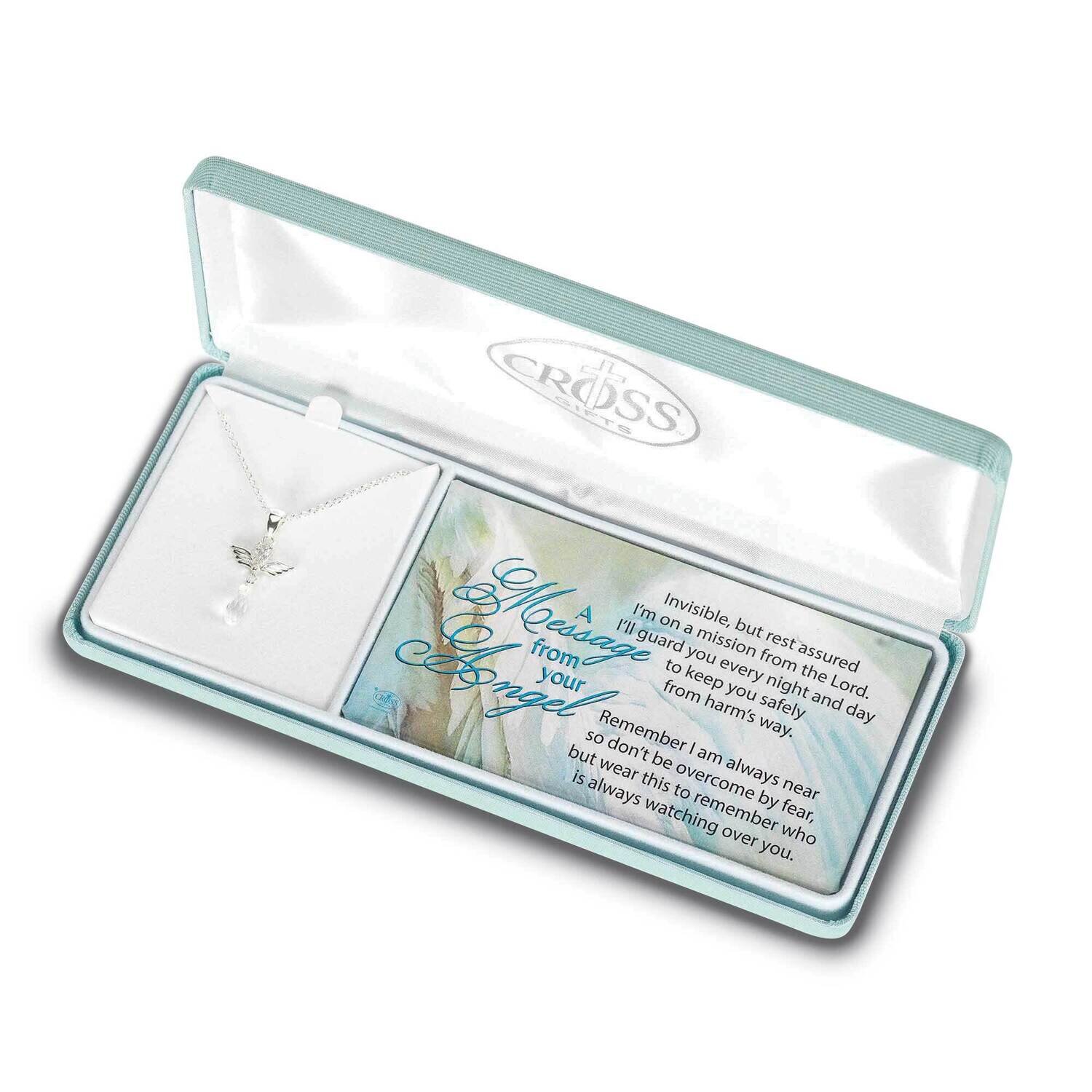Silver-plated Angel&#39;s Message CZ Necklace GM24503, MPN: GM24503, 603799368841