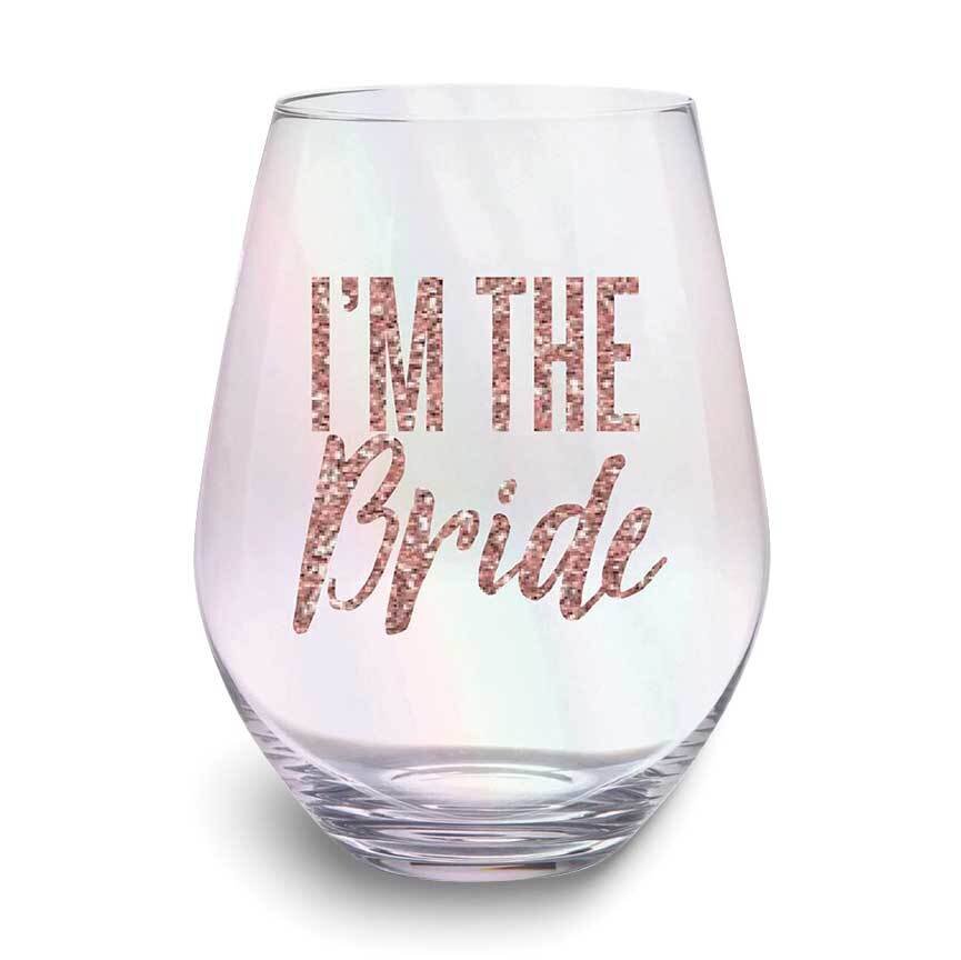 I&#39;m The Bride Stemless Wine Glass GM24874, MPN: GM24874, 657284941910