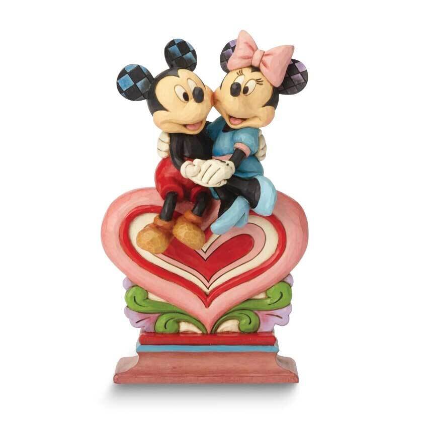Disney Traditions Jim Shore Mickey and Minnie Sitting on Heart GM24563