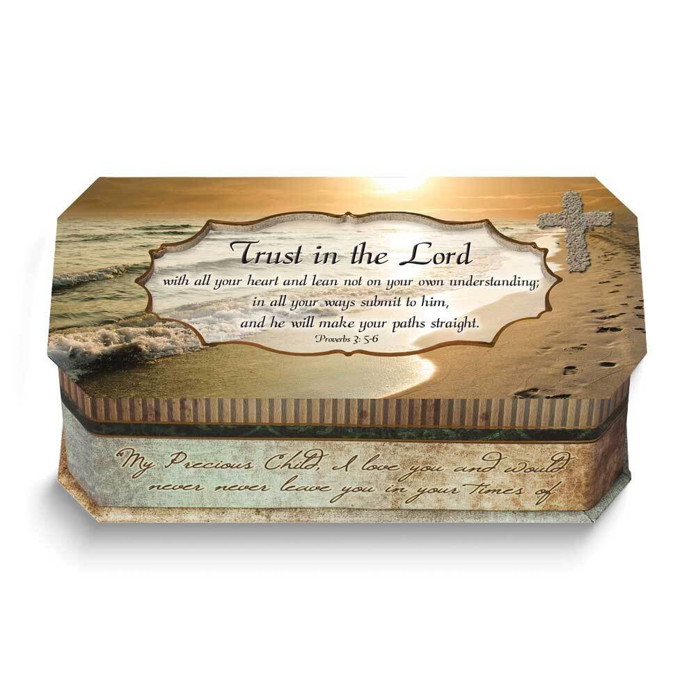 Trust In The Lord Footprints Belle Papier Music Box GM24744