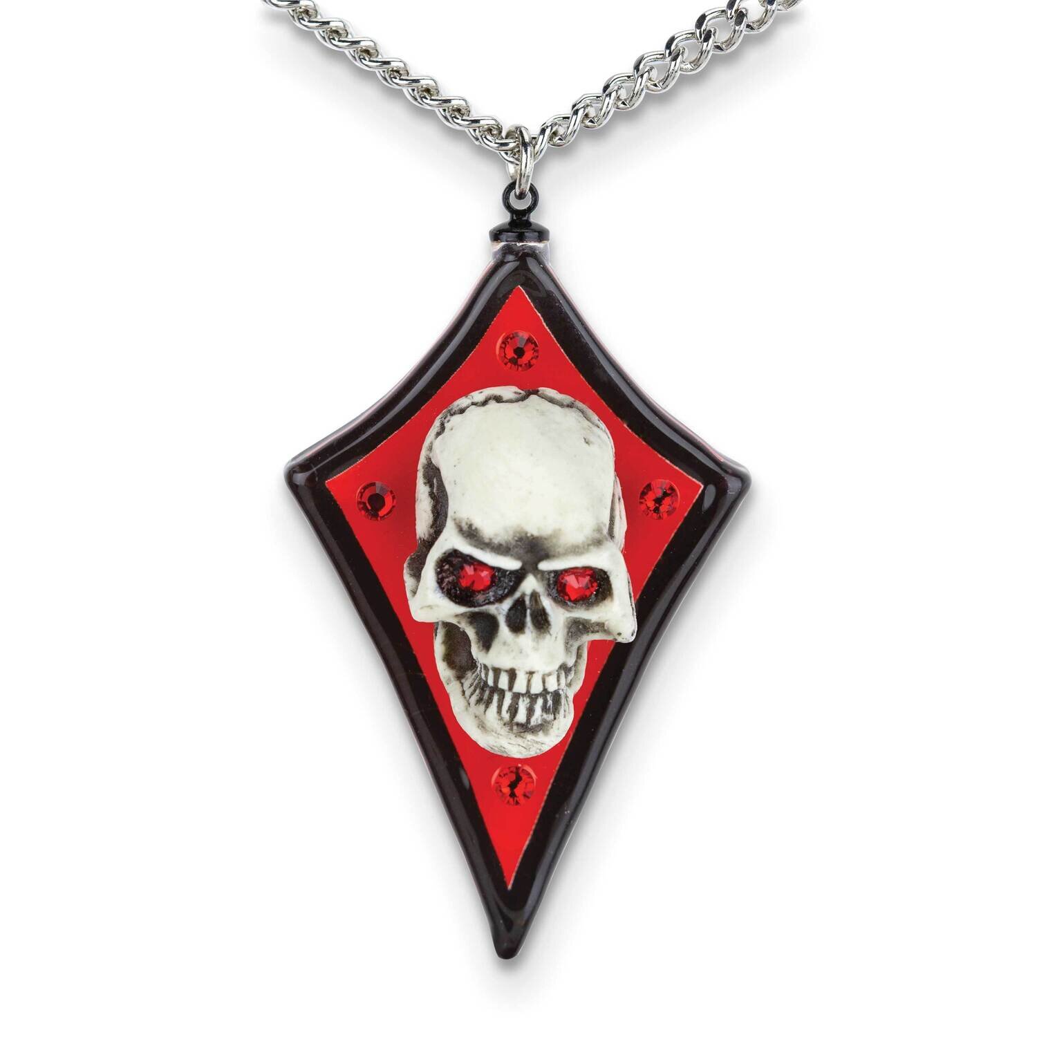 Glass Baron Skull Silver-tone Necklace GM24955, MPN: GM24955, 708873044465