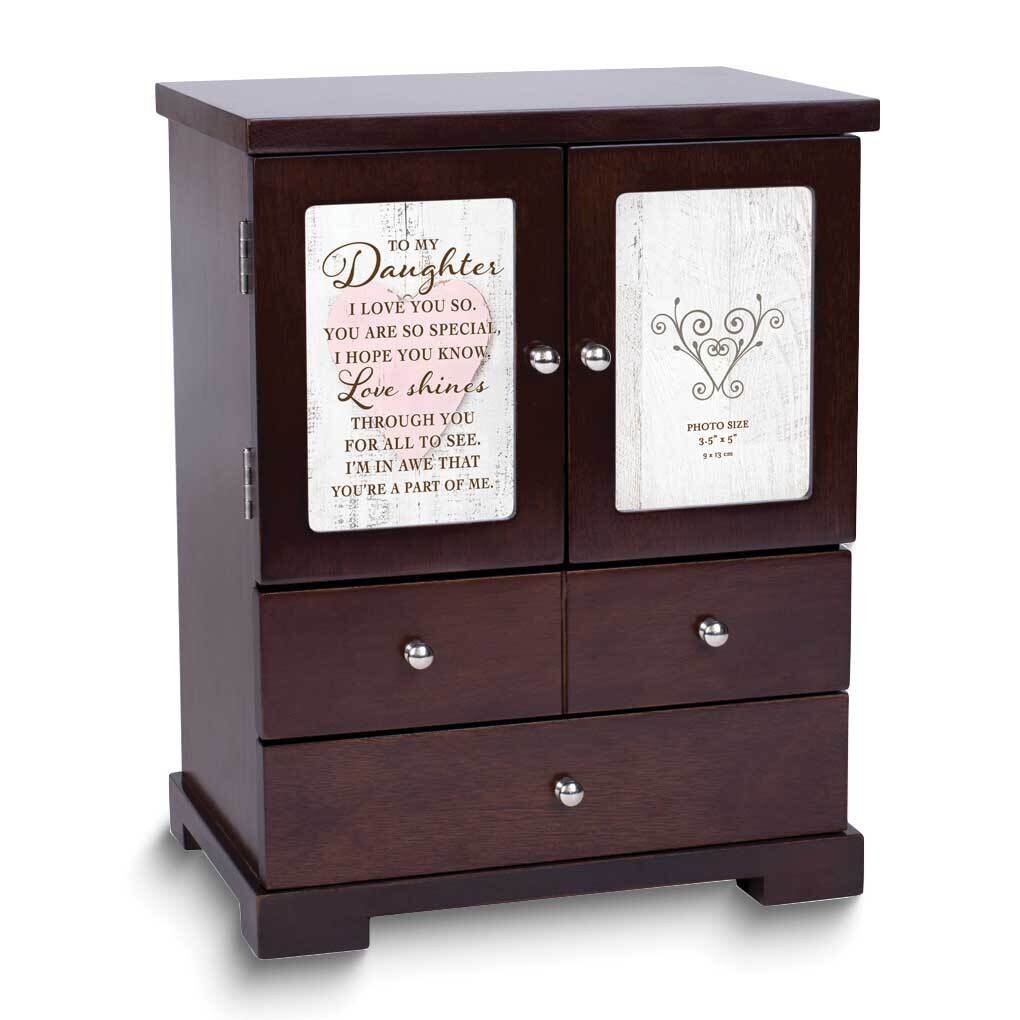 Walnut To My Daughter Photo Jewelry Armoire GM24754, MPN: GM24754, 603799796316