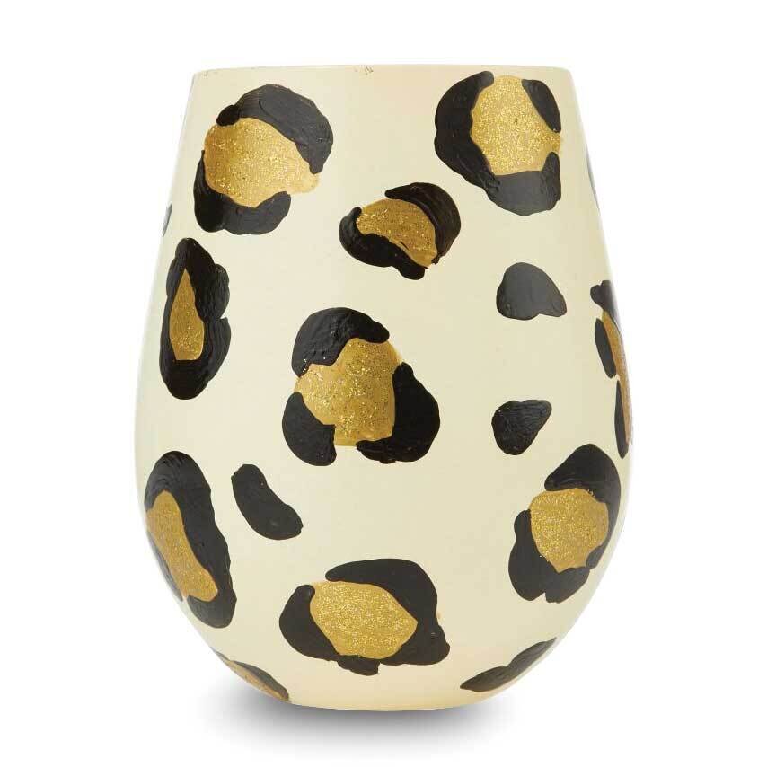 Lolita Leopard Pattern Stemless Wine Glass GM24663, MPN: GM24663, 28399283088