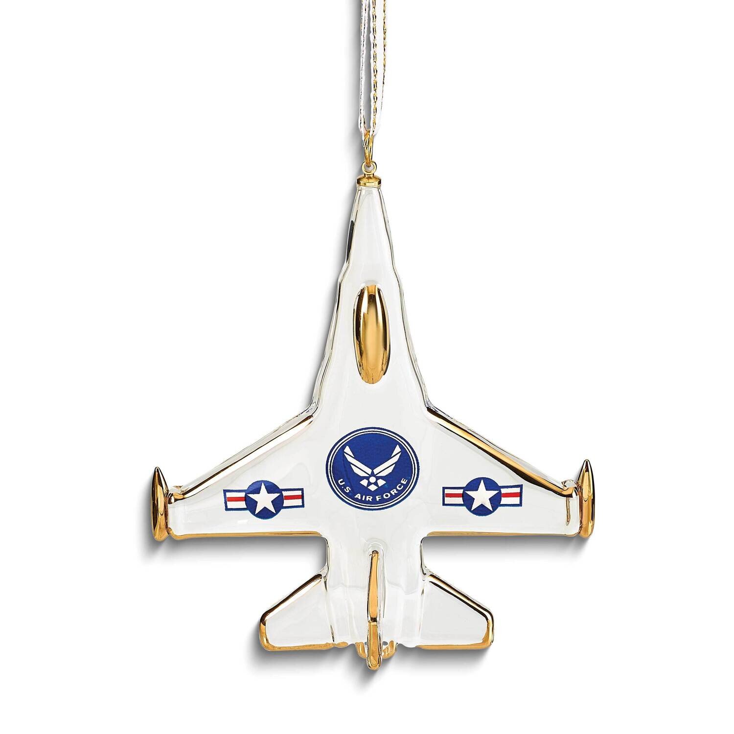 Glass Baron US Air Force F-16 Jet Glass Ornament GM25003, MPN: GM25003, 708873046445