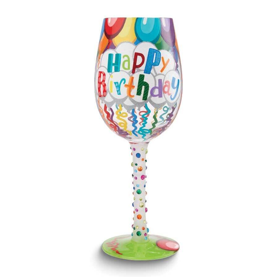 Lolita Happy Birthday Decore Wine Glass GM24704