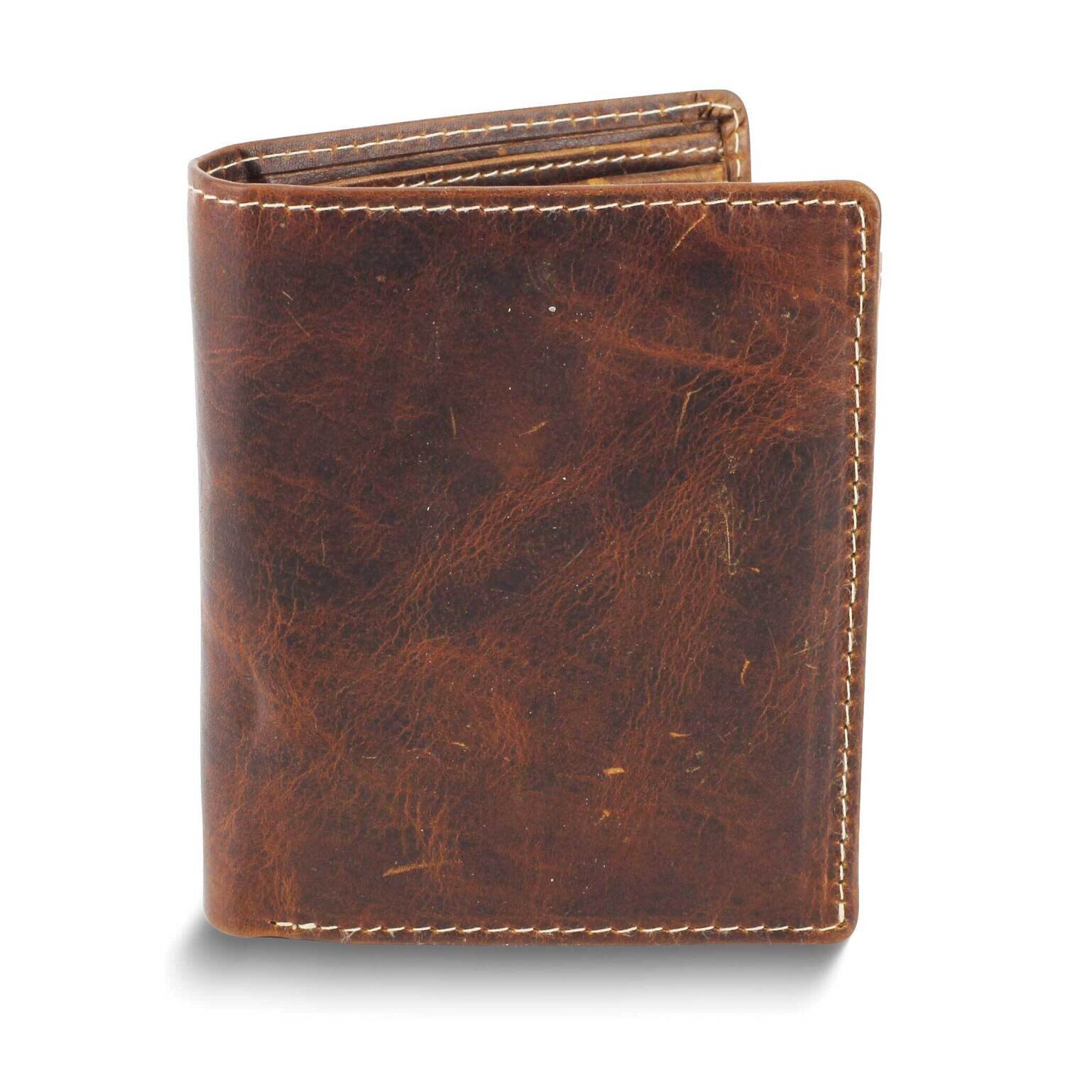 Brown Leather RFID Euro Wallet GM25084