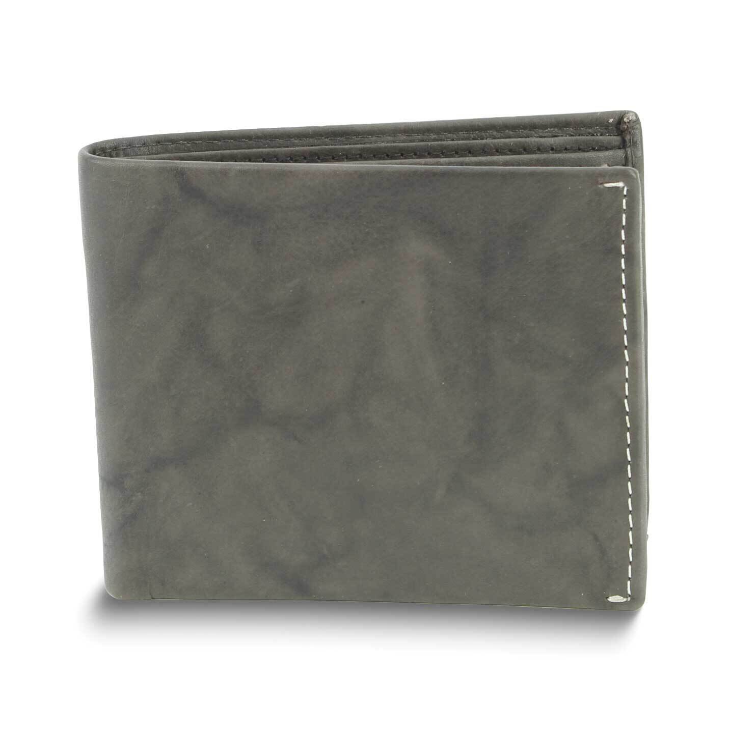Brown Leather RFID Contrast Stitch Bifold Wallet GM25090BRN