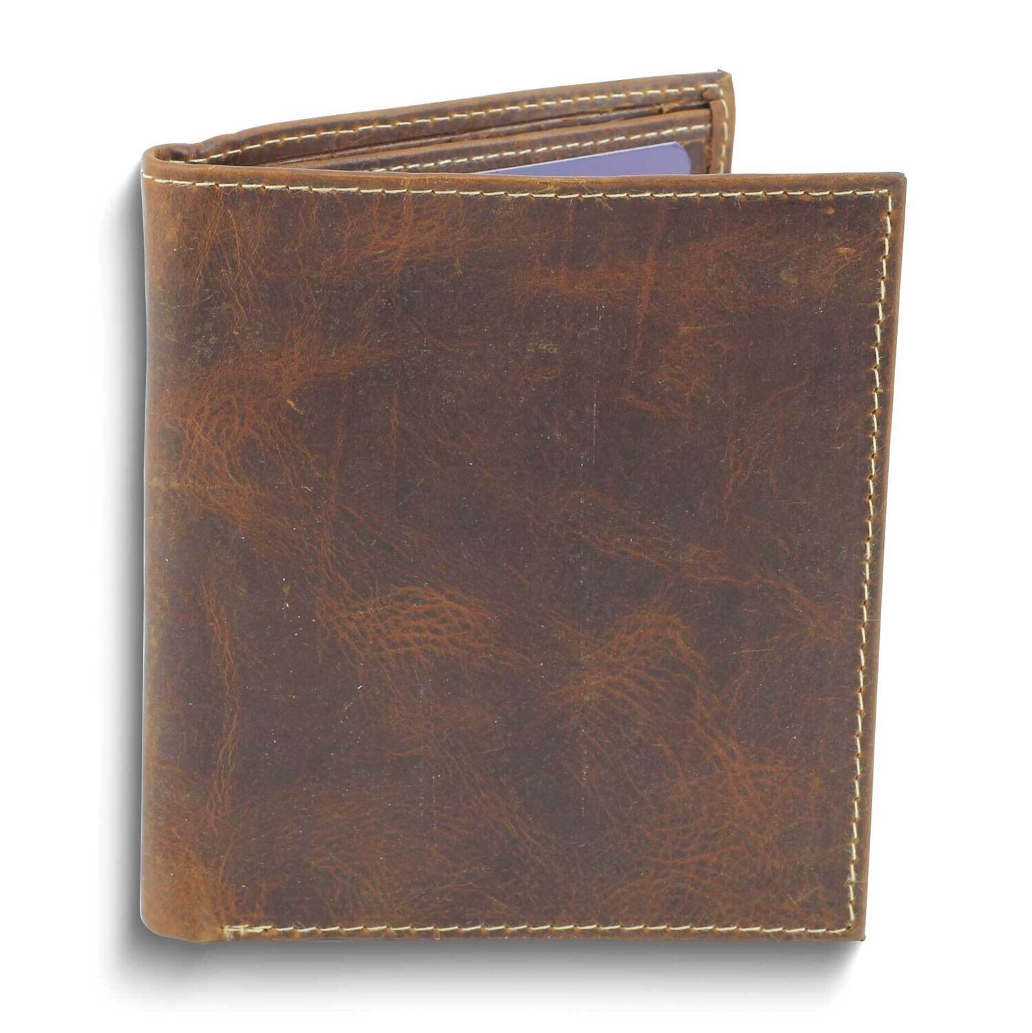 Brown Leather RFID Hipster Bifold Wallet GM25088