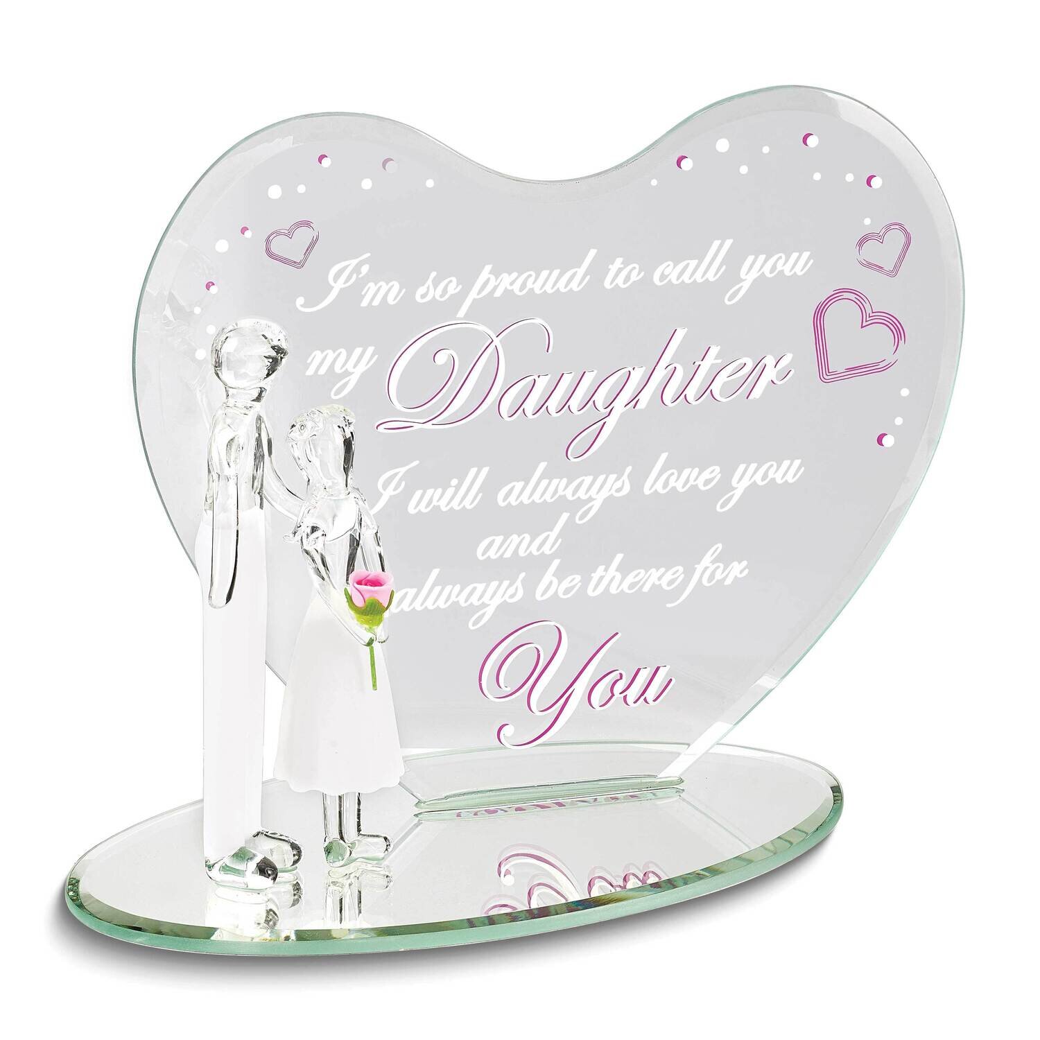 Glass Baron Proud of MY DAUGHTER With Rose Figurine GM24952
