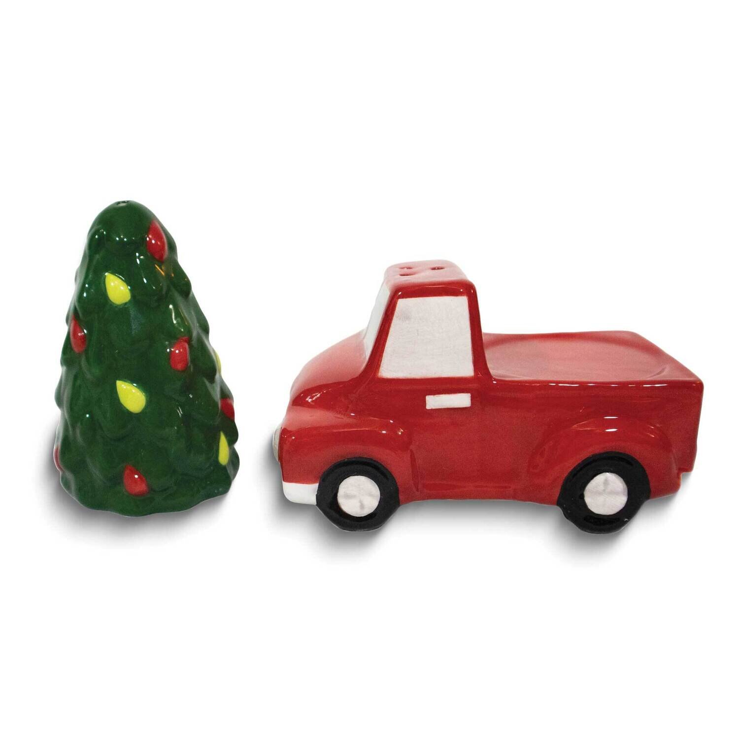 Christmas Tree and Red Truck Ceramic Salt and Pepper Shakers GM25266, MPN: GM25266, 788089166786