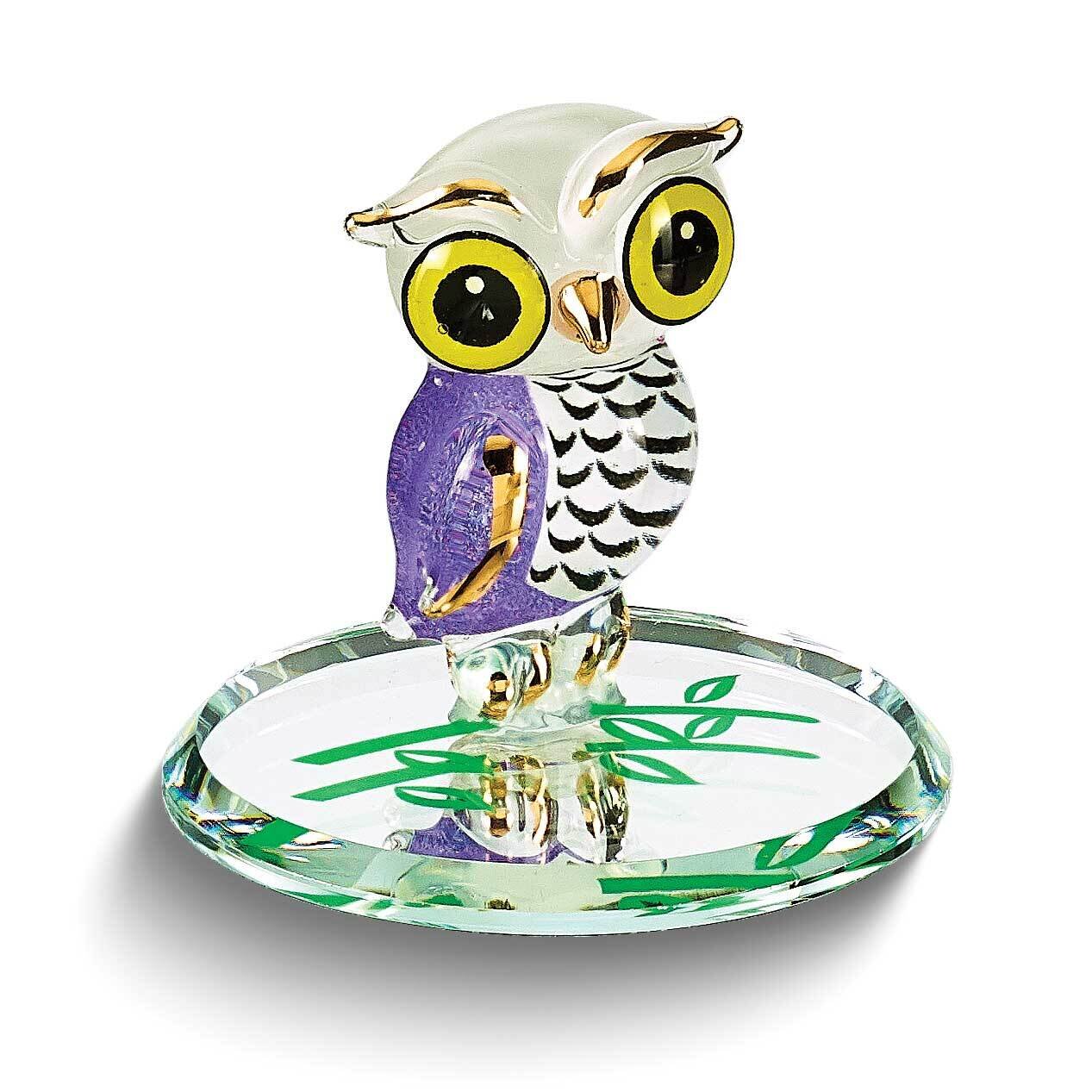 Glass Baron Big Snowy Owl Glass Figurine GM24983