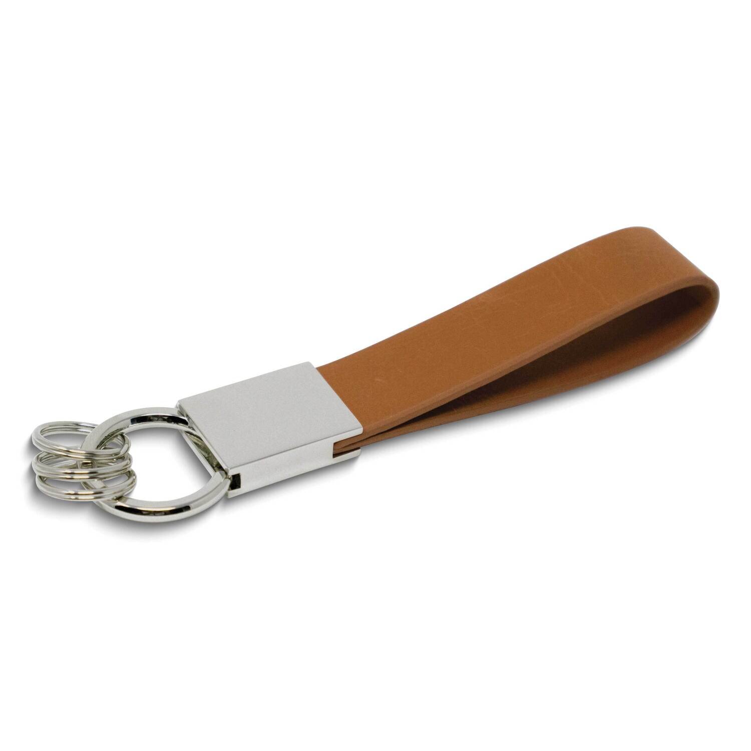 Brown Genuine Leather Wristlet Key Ring GM25305BRN