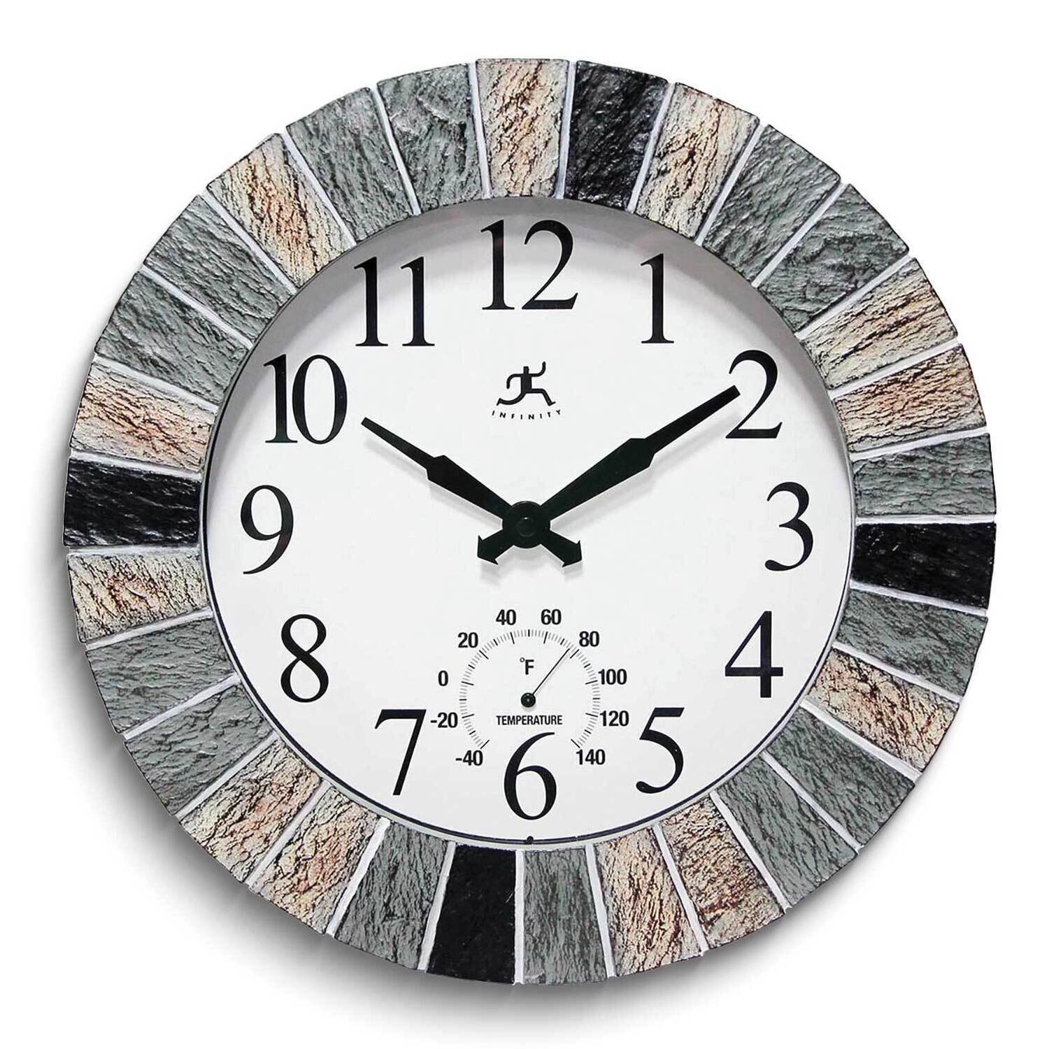 Faux Slate Stone In and Outdoor Wall Clock GM25018
