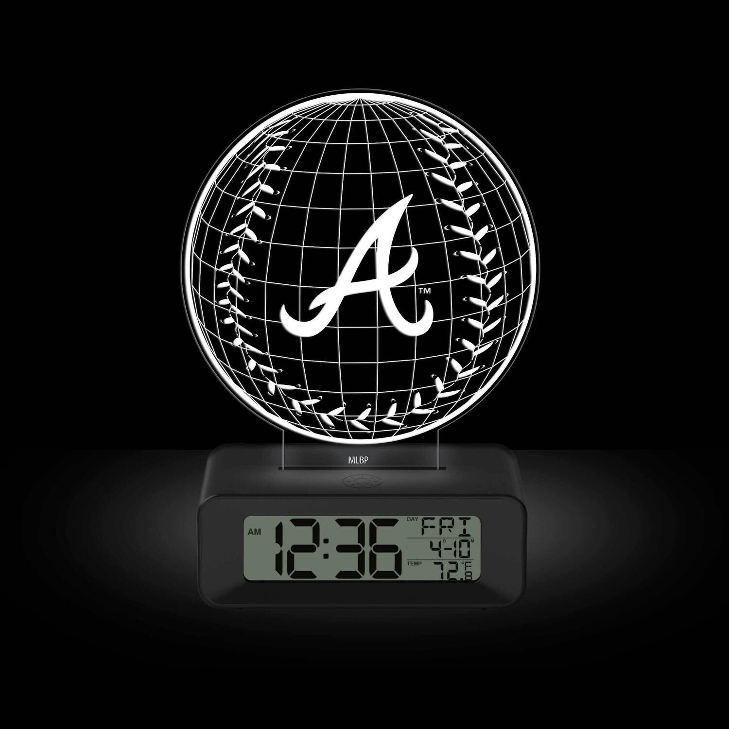 Game Time Atlanta Braves LED 3D Illusion Alarm Clock GM25316-ATL