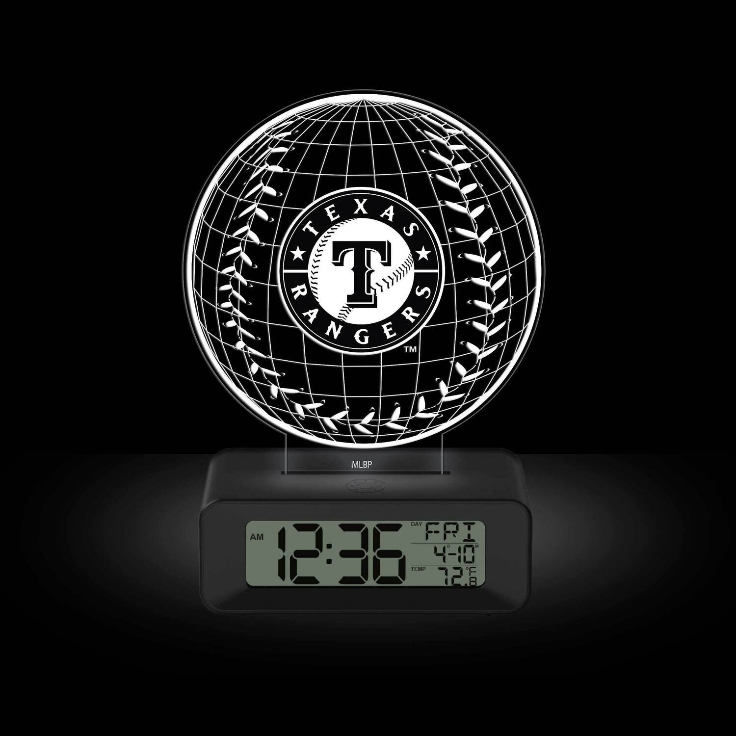 Game Time Texas Rangers LED 3D Illusion Alarm Clock GM25316-TEX