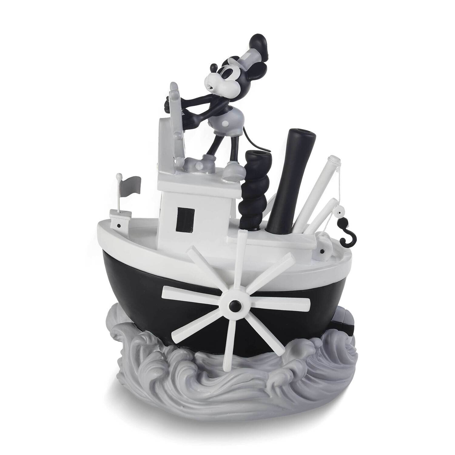 Disney Steamboat Willie Black and White Mickey Musical Figurine GM25335