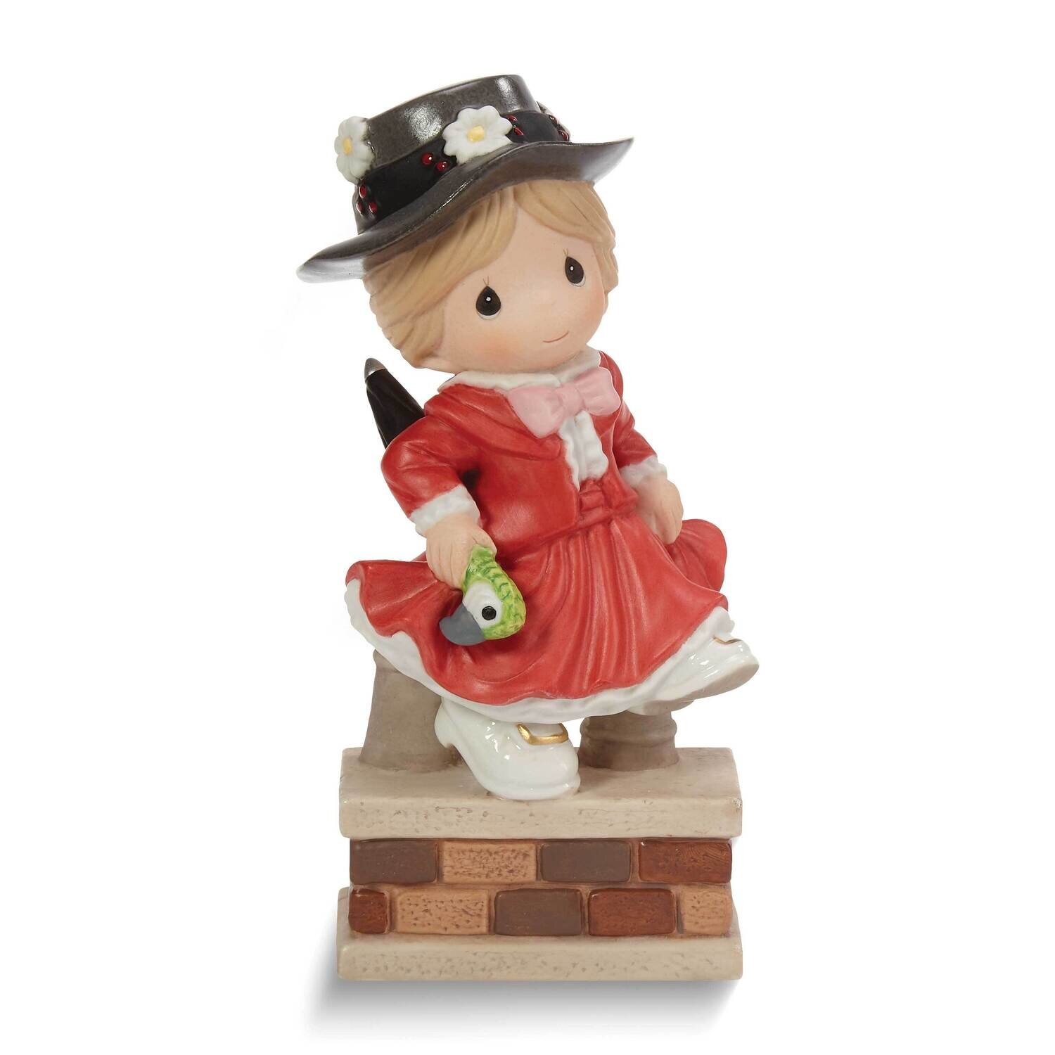 Precious Moments Disney Mary Poppins In Red Dress Figurine GM25336