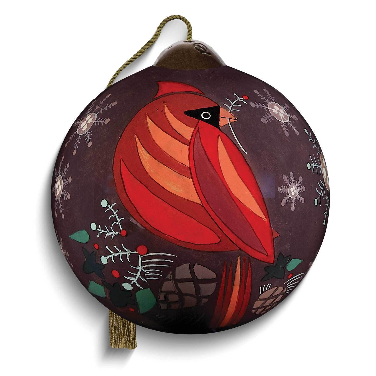 Neqwa Art Seasons Greetings Cardinal Ornament GM25372