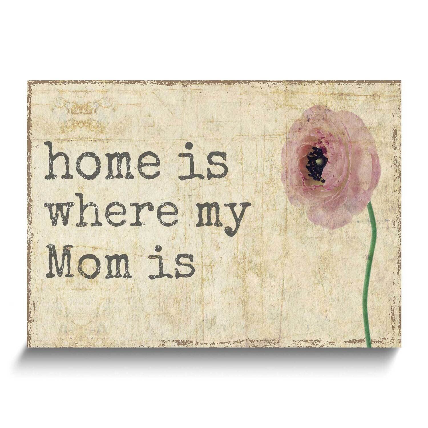 Floral Home is where My Mom Is Wall Plaque GM25255, MPN: GM25255, 788089173722