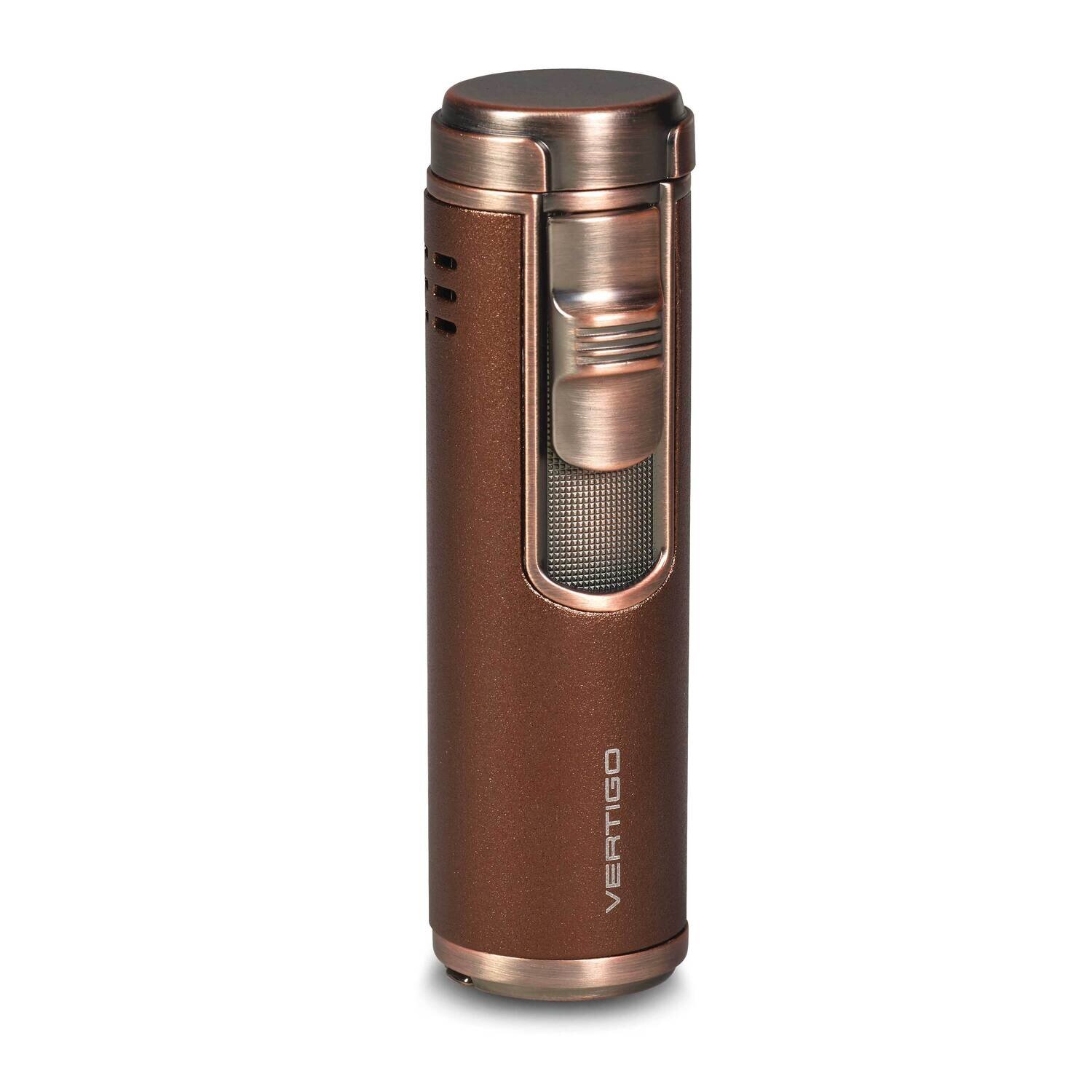 Vertigo Eloquence Brown Fold-out Punch Quad Flame Lighter GM25115BR, MPN: GM25115BR, 894236020310