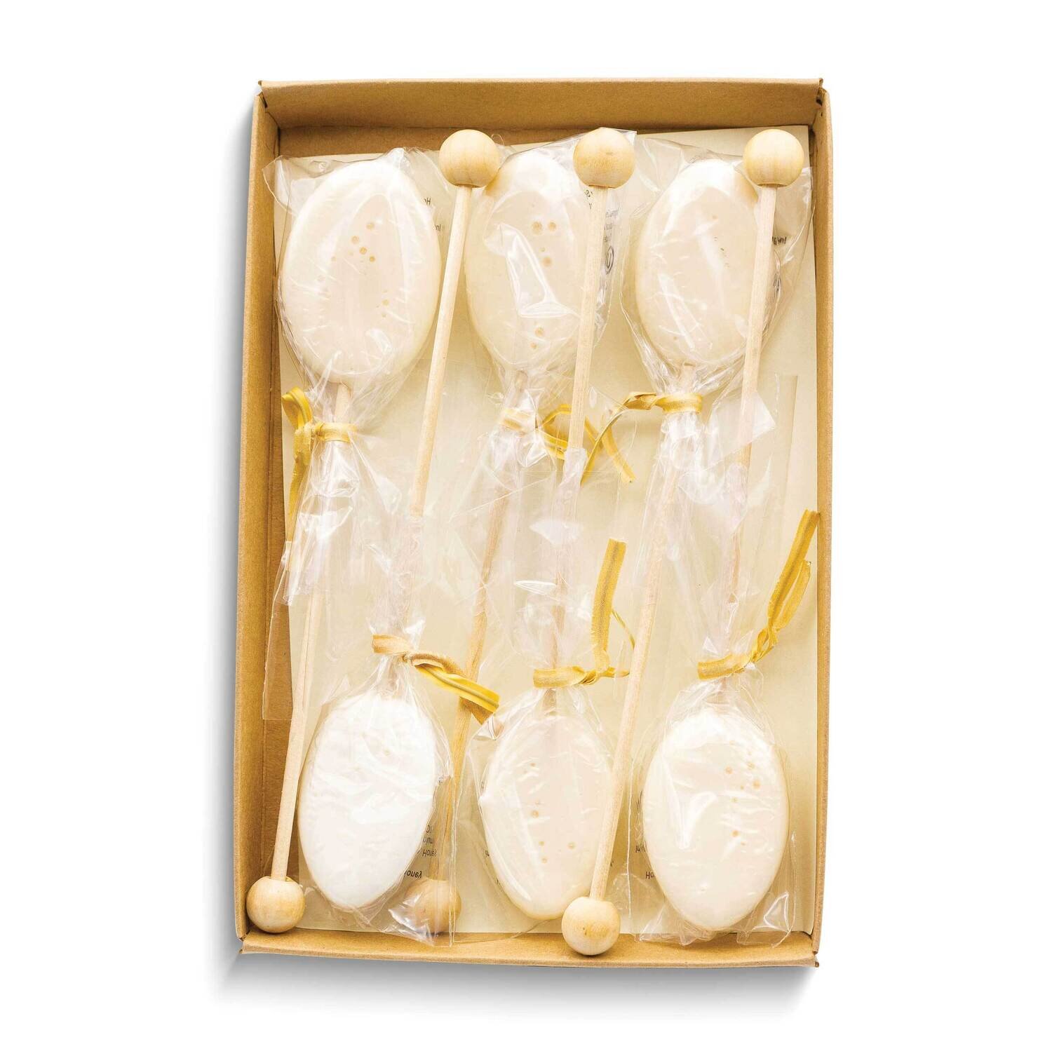 White Honey Flavored Pack of Six Drink Stirrers GM25286, MPN: GM25286, 788089157920