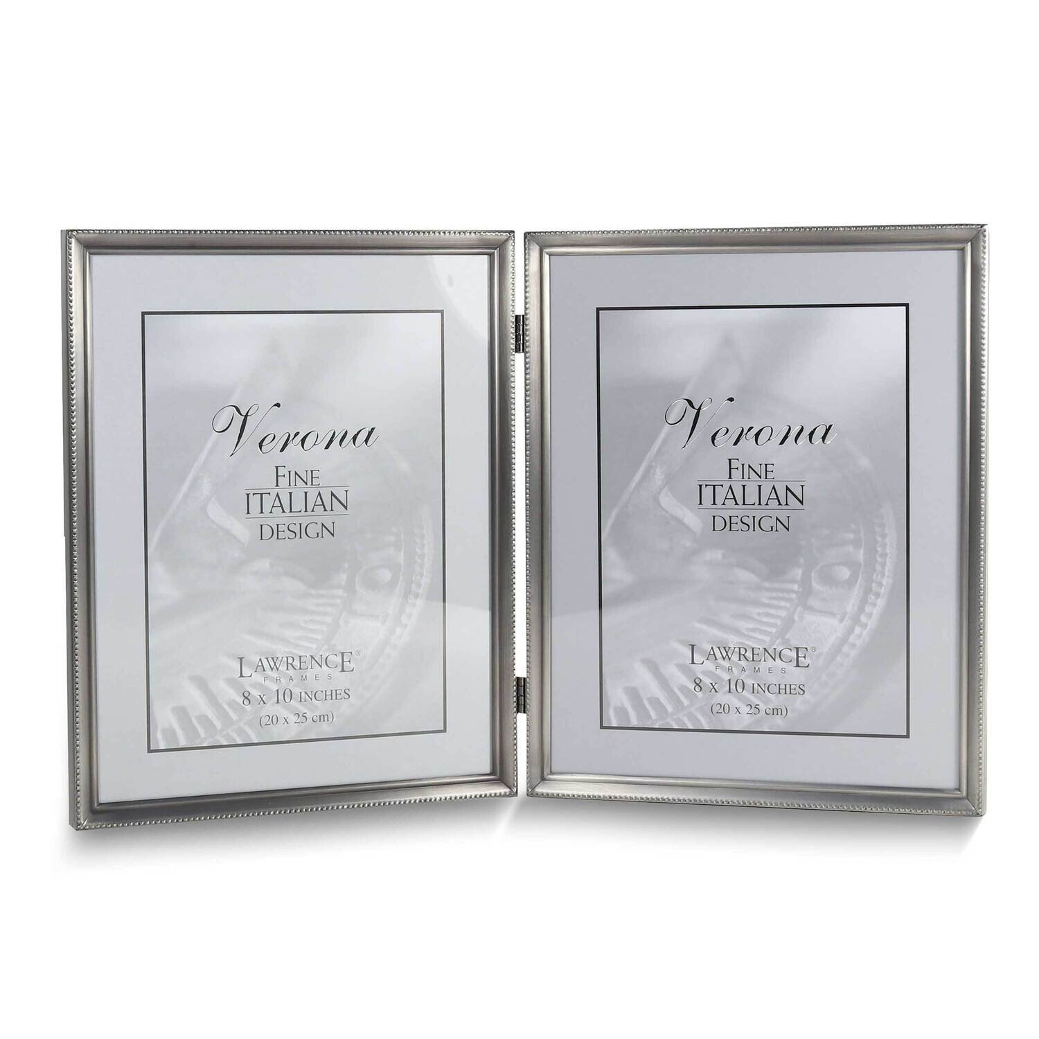 Pewter Brushed and Beaded 8x10 Double Photo Frame GM25428, MPN: GM25428, 751148035088