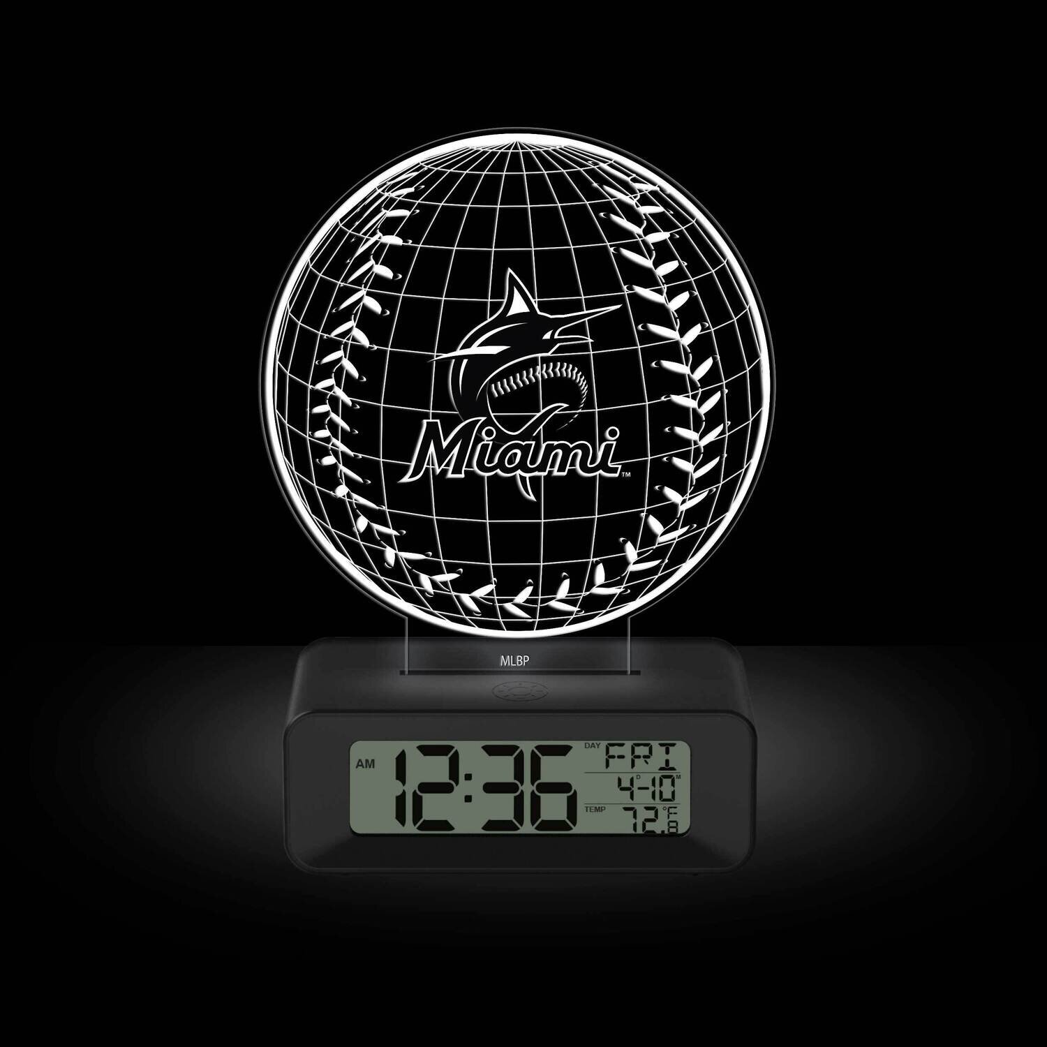 Game Time Miami Marlins LED 3D Illusion Alarm Clock GM25316-MIA, MPN: GM25316-MIA, 81006814076