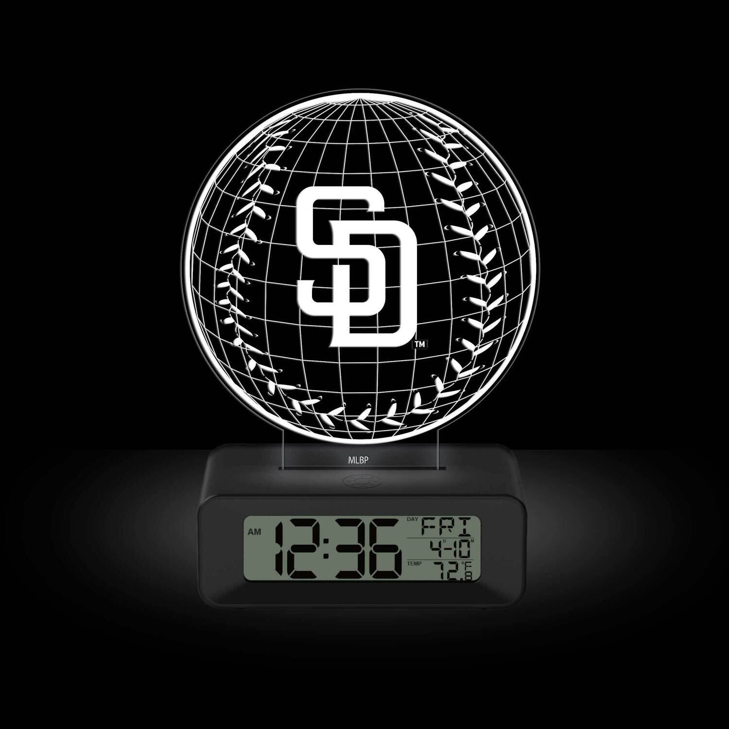 Game Time San Diego Padres LED 3D Illusion Alarm Clock GM25316-SD