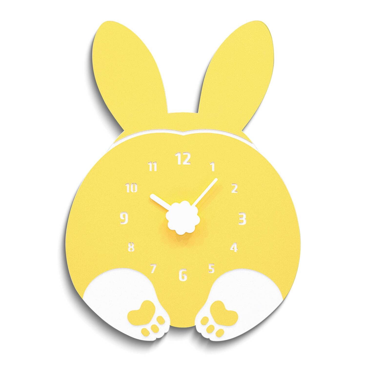 Yellow and White Rabbit Wall Clock GM25206, MPN: GM25206, 788089173395