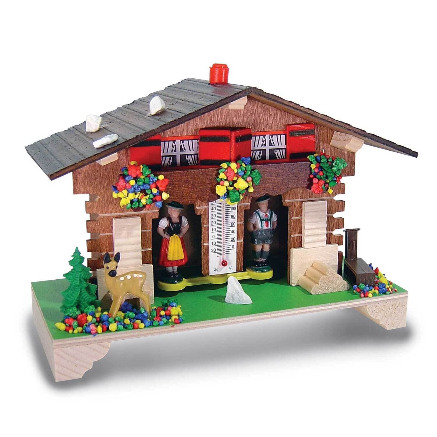 Deer and Well Traditional German Painted Weather House GM25180, MPN: GM25180, 711705004247