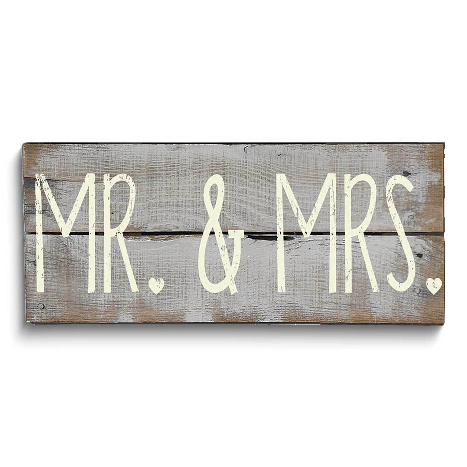 Mr and Mrs Grey Wood Wall Plaque GM25247