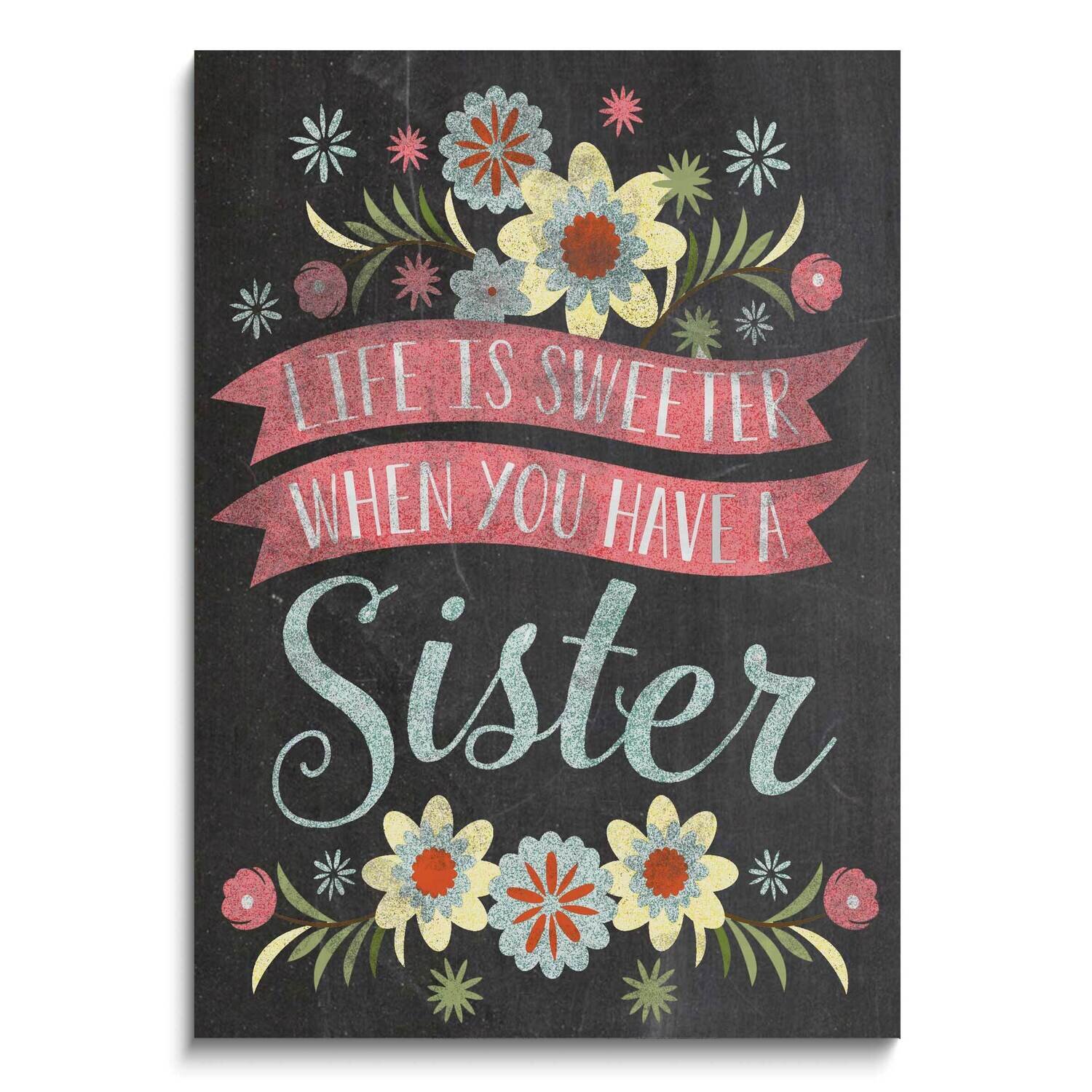 Floral Sister Wall Plaque GM25253
