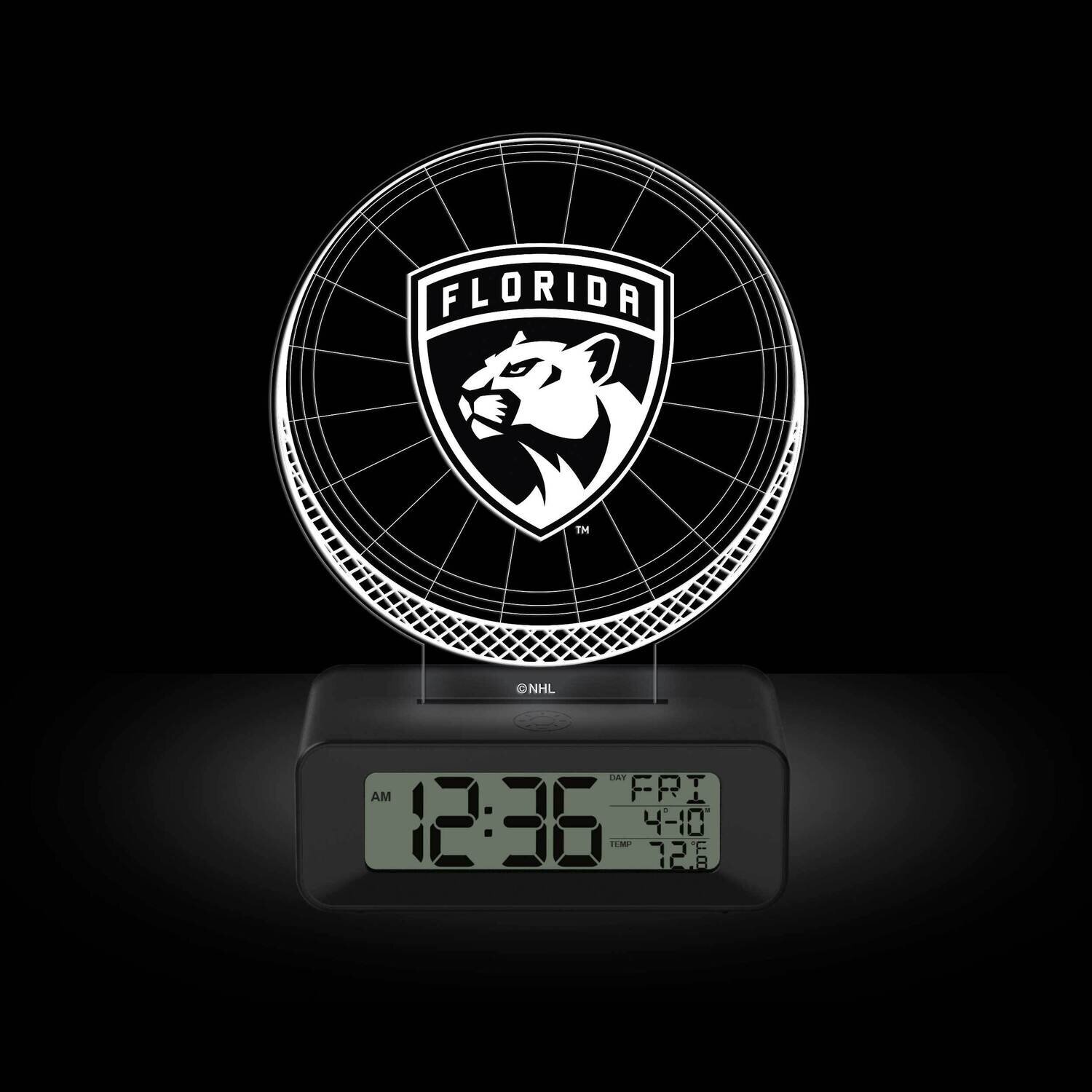Game Time Florida Panthers LED 3D Illusion Alarm Clock GM25318-FLA